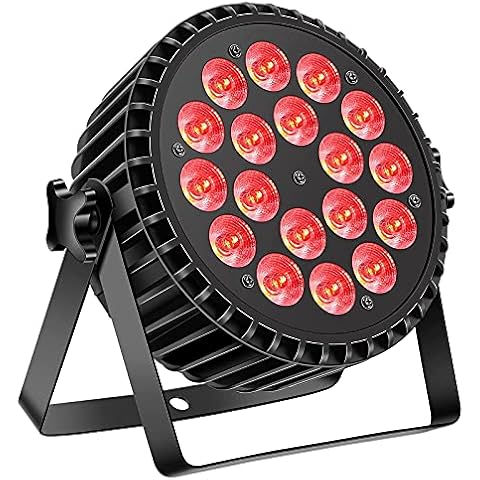 DELIBANG 18x10W Par Light,RGBW Stage Lights DJ Effect with DMX,Sound Activated for Club Bar Wedding Party Home Cover