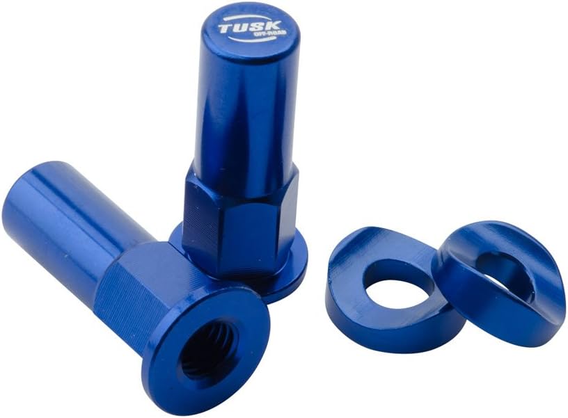 Tusk Rim Lock Nut/Spacer Kit Blue For YAMAHA YZ125 1974-2022