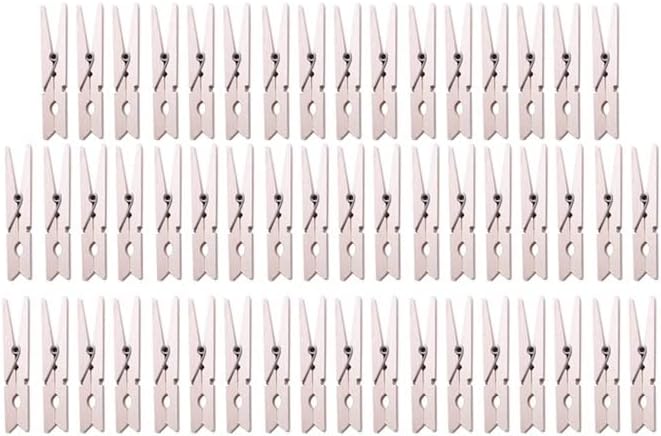 Clothes Pegs for Washing Line Laundry Wooden Clothes Pins Pegs Hanging Clips Clothespin 52 Pcs Lasting