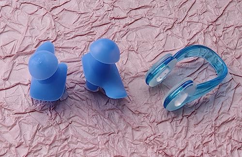 Ruwado 3 Pairs Nose Clips and Ear Plugs Silicone Soft to Wear Waterproof Reusable Nose Plugs for Swimming Training Surfing Adults Kids Ear Nose Protector