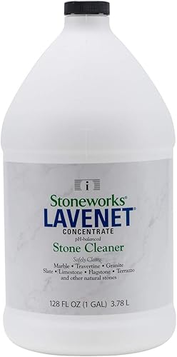 Lavenet concentrado (1 galón) limpiador equilibrado de pH para mármol, granito, travertino, piedra caliza, terrazzo, pizarra, flagstone y otras