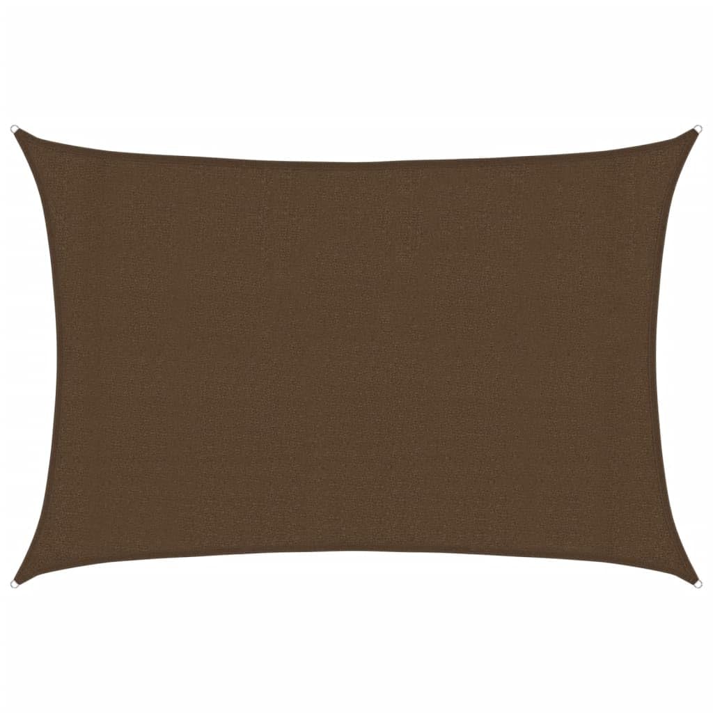 vidaXL Sunshade Sail 160 g/m² Brown 3x5 m HDPE — image 1