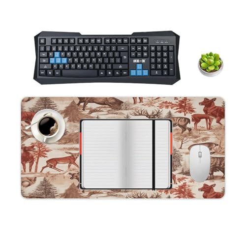 Animal Wilderness Bear Deer Pad para Escritorio Grande miniatura 4