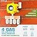 4 Gas Monitor Detector by Forensics | Wall Mount | CO, H2S, O2, EX LEL Continuous Monitoring | USA NIST Traceable Calibration | Adjustable Sound & Light Alarms | Relay Output |