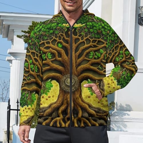 Men's Winter Zip Up Hoodie Sweatshirt Lightweight Coats with Pocket for Fall3