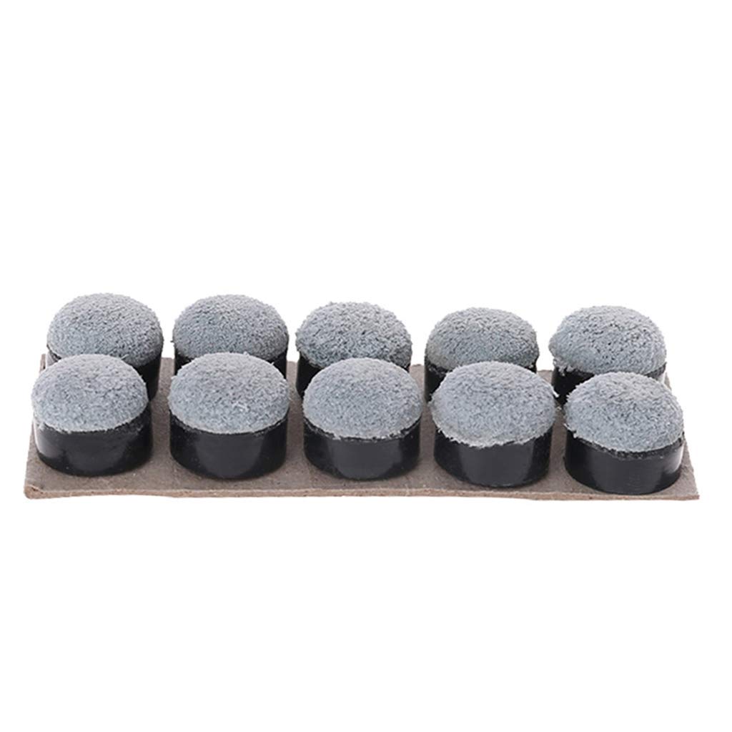 HUANGTNG 10Pcs Screw on Tip 13mm Replacement Cue Tip for Pool Cues and, Pool Cue Tip Hard Leather Screw on Tip
