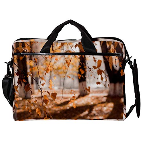 Sac à bandoulière pour ordinateur portable 14-15 pouces marron en toile
