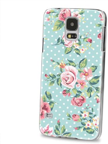 Samsung Galaxy S5 Cover Case 3D Carven Retro Flower Pattern (Polka Dot Pink Roses)
