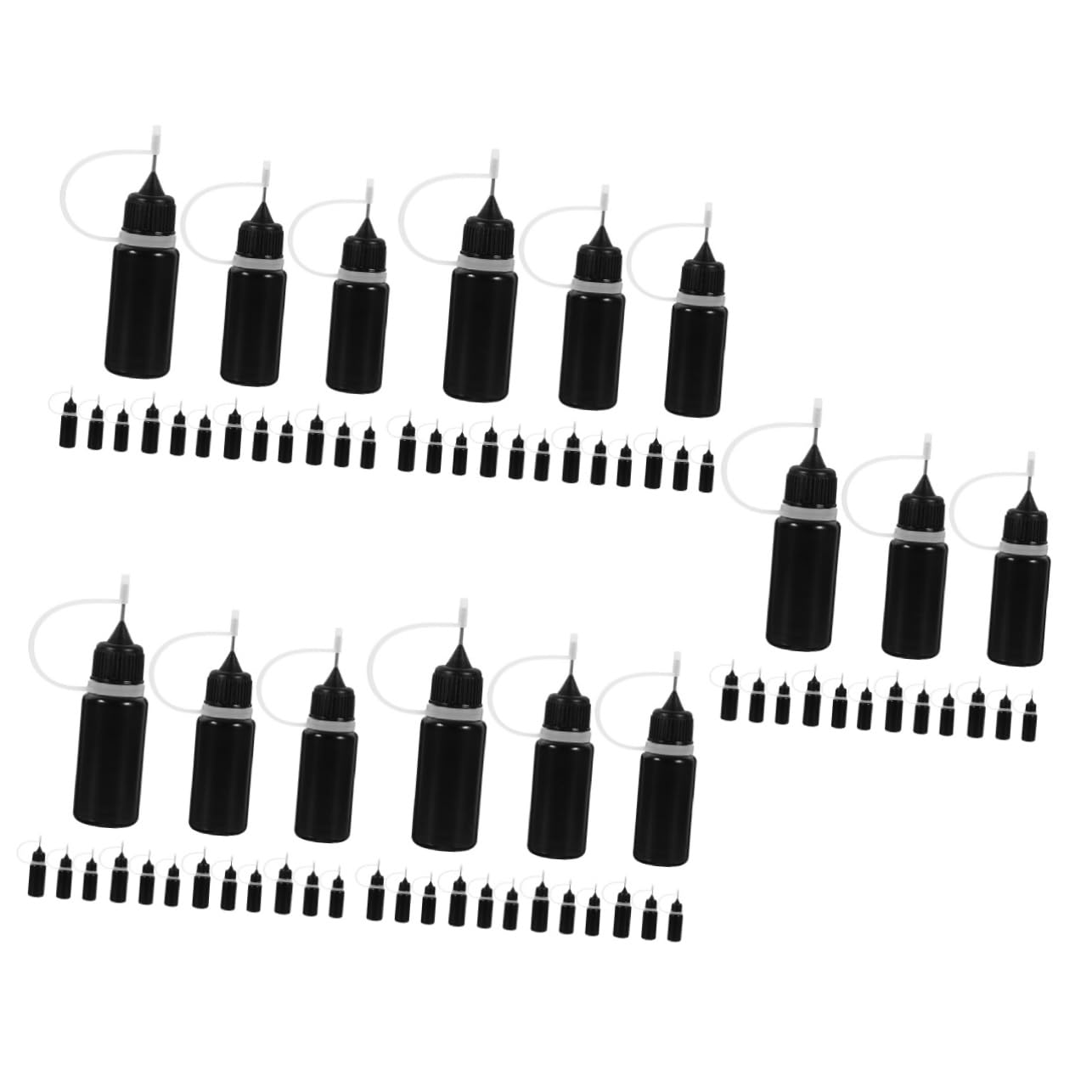 150 Piezas Frasco Con Punta De Aguja Botella Vacía Botellas Recargables Botellas De Aceite De Puntiaguda Contenedores De Aceite De Maquina Mini Botellas Acero Inoxidable