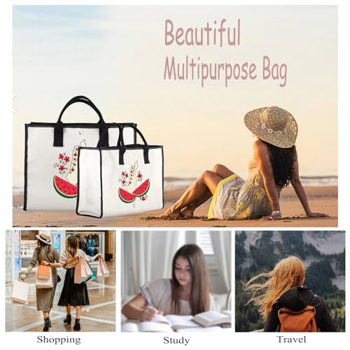 Image of JXGZSO Watermelon Palestine Tote Bag - Free Palestine Flag Shopping Bag Support Gift