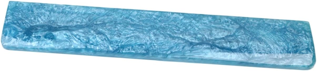 TEHAUX Epoxy Keyboard Pad Wrist Rest Support Blue Resin for Gaming Computer Keyboard