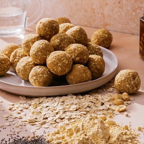 Image of PBfit No Bake Peanut Butter Protein Ball Mix, 8g Protein, Made with Chia Seeds & Whole Grain Oats, Gluten Free, Vegan Snacks, 10.58 Oz Bag (Pack of 2)