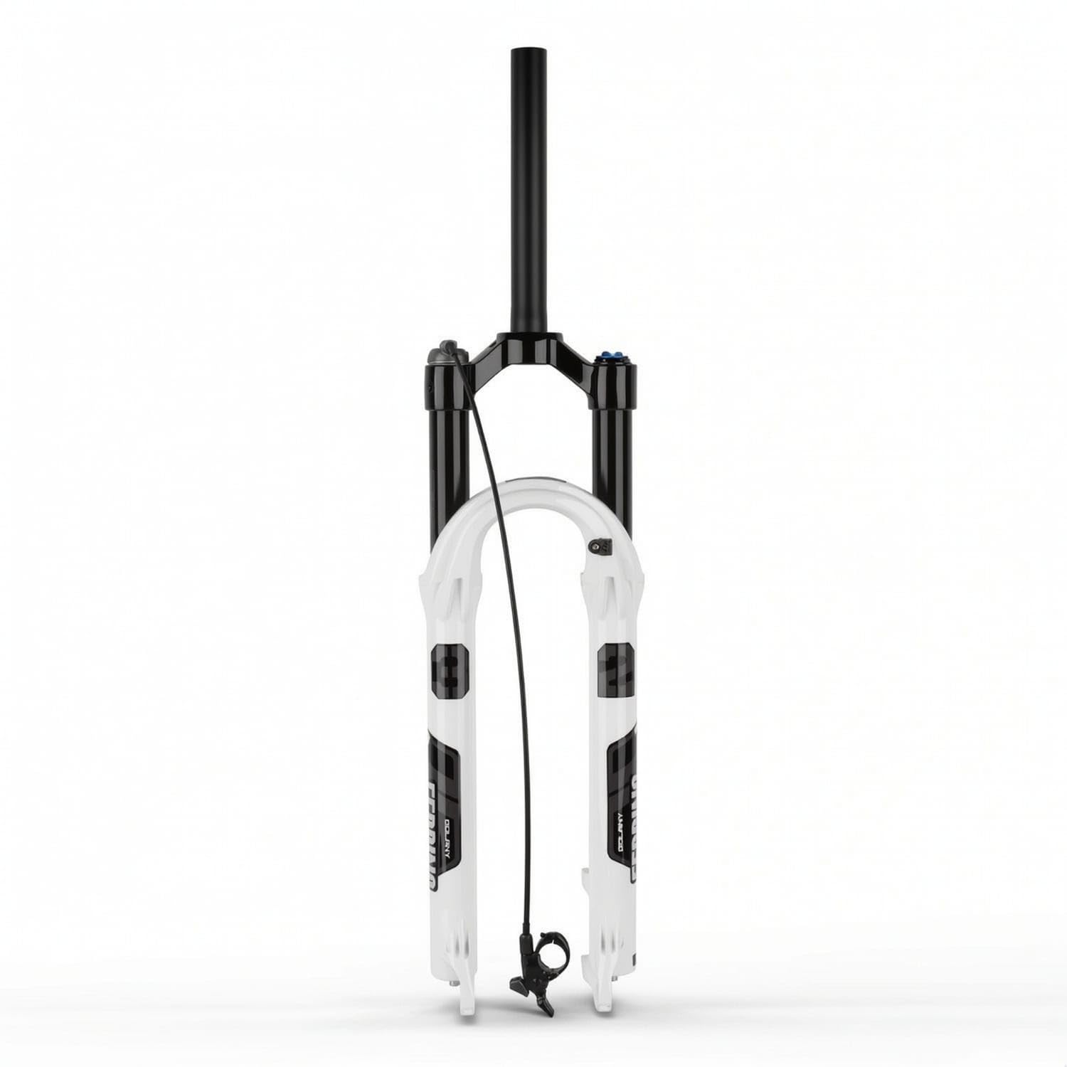 Aluminummagnesium Alloy Alloy Mountain Bike Air Fork Disc Brake Compatible Air Damping Fork Thread-Less Lightweight for Cyclists, Trail Riding, 29 Inch, Wire White Tube|Forks|Sporting Goods-image-44