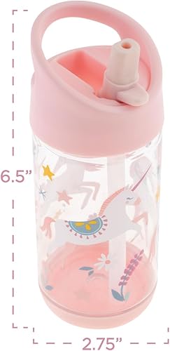 Miniatura 4 de Stephen Joseph, Botella de agua con tapa abatible para niños, 10 onzas, Tritan sin BPA, botella de agua para niñas y niños, botella con tapa