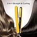 Roziahome Hair Straightener Professional Salon Ceramic Hair Straightener with Adjustable Temperature Straightener and Curler 2 in 1 Dual Voltage Heats Up Quickly