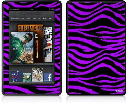 uSkins Amazon Kindle Fire (Original) Decal Style Skin - Purple Zebra