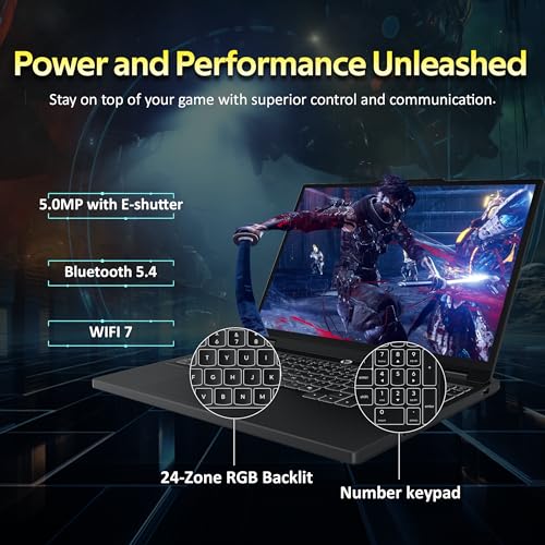 Image of Lenovo Legion 5 15.1 inch WQXGA 165Hz Gaming Laptop, AMD Ryzen 7 260, GeForce RTX 5060 GDDR7, 64GB DDR5, 5TB Storage(4TB SSD+1TB Docking Station Set), RGB Backlit Keyboard, Wi-Fi 7, Win11 Pro, Black