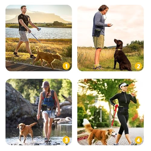 agogue Leckerlitasche für Hunde, Schwarz Leckerlibeutel für Hunde, Vielseitig Tragbar Futterbeutel Hundetraining, Verwendet Spaziergänge Training Fütterung Reisen und Wandern