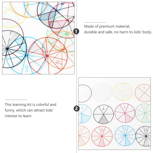 Fracciones de plástico y operaciones como juego didáctico de matemáticas 7