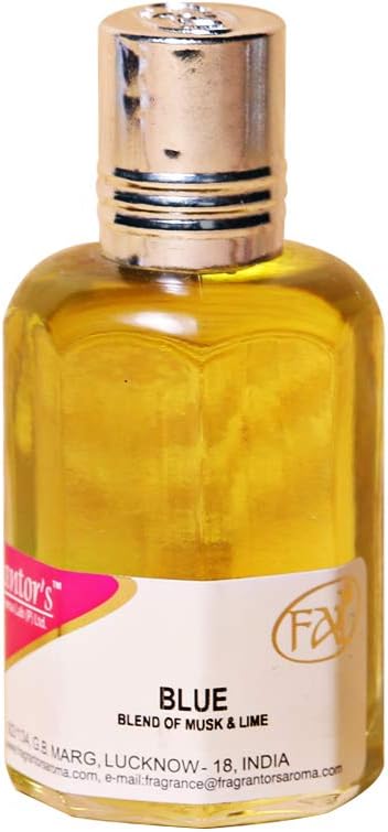 Fragrantor's Blue Alcohol Free Attar For Men & Women With Refreshing Aroma Of Lime With Musk 10 ml