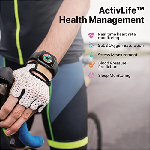 Image of Promate Xwatch-B19 Fitness Smart Watch,1.9 inch Display Bluetooth Calling,IP67 Water Resistant,Voice Assistant,15 Days Battery Life,30 Sports Modes,Real-Time Health Monitor,100+ Watch Faces (Black)