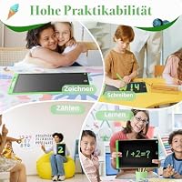 Genialba LCD Schreibtafel 8,5 Zoll, Buntes LCD Schreibtablett, Kindergeschenk, LCD Writing Tablet Elektronischer Tablette, Grafiktablett für Kinderspiele 2 3 4 5 6 7 Jahre alte Mädchen (Grün) – Ansicht 5
