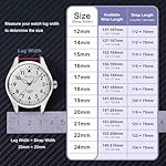 WOCCI 20mm Silicone Watch Band, Quick Release Rubber Replacement Strap with Black Stainless Steel Buckle (Black) - Image 5