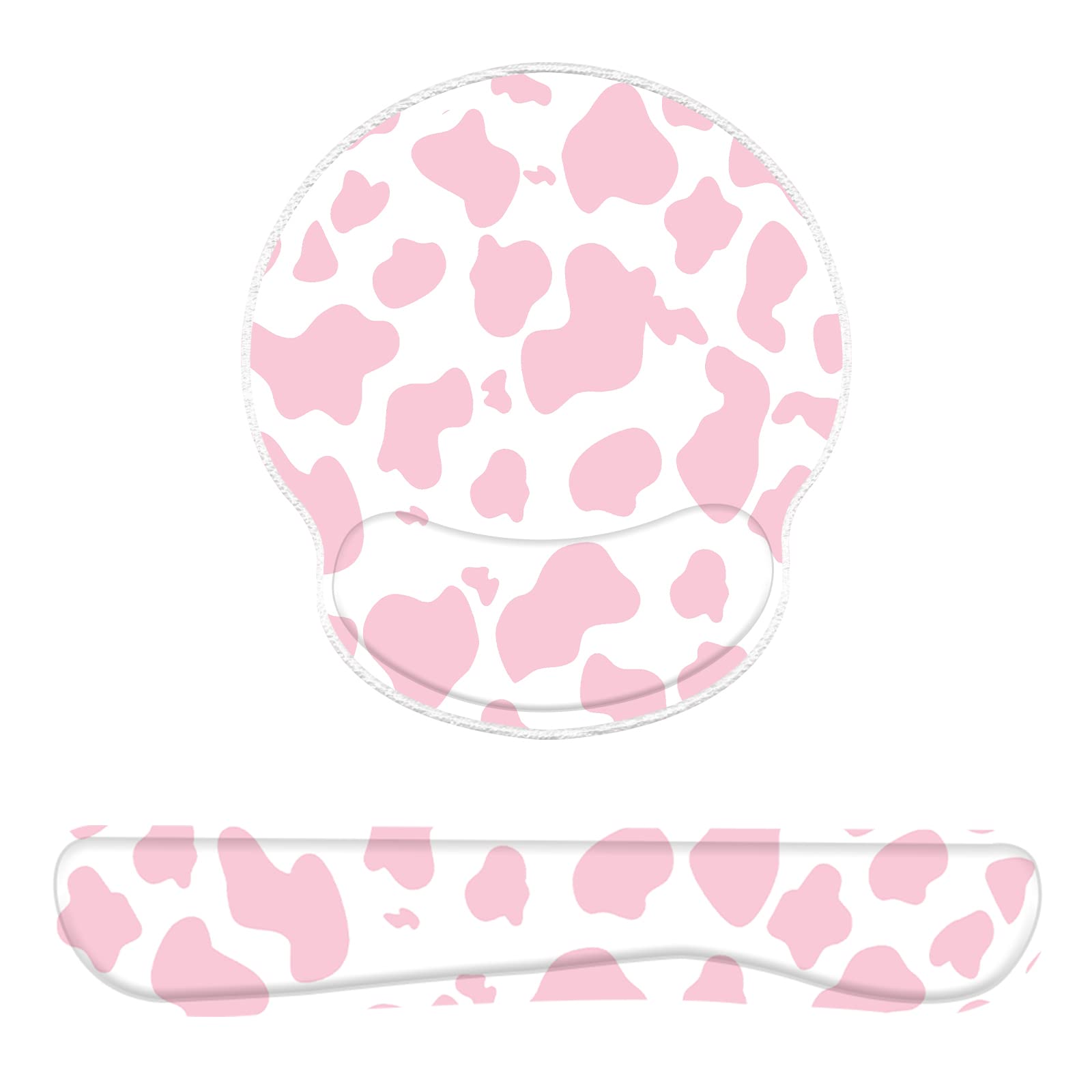 Deokke 2Pcs Keyboard Wrist Rest Pad and Mouse Wrist Rest Support Mouse Pad Set,Ergonomic Support,Gaming Mouse Pad,Memory Foam,Non-Slip Base,for