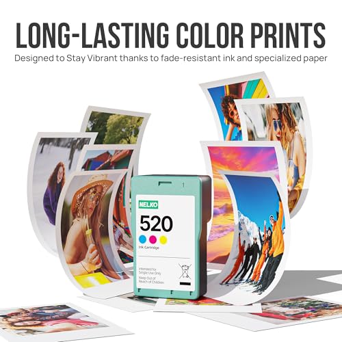 Nelko Photo Printer, PP01 Color Portable Mini Photo Printer, Instant Smartphone Inkjet Sticker Printer, Sticky-Back Photos, for iOS & Android, Picture Printer for Christmas, Fun Editing App, White by Nelko - Image 6