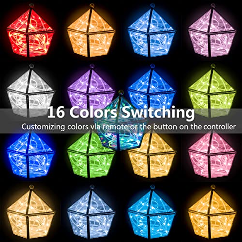 66ft LED Rope Lights Outdoor String Lights with 200 LEDs, 16 Color Changing Outside Waterproof Starry Fairy Lights Plug in for Bedroom, Indoor, Home, Patio Decor - Thumbnail 2