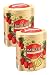 Basilur | Strawberry & Kiwi Tea | With Real Bits of Fruits | Ultra- Premium Ceylon Black Loose Tea | Magic Fruits Collection | Single Origin | Non GMO | 100g / 3.52 oz. Tin Caddy | (Pack of 2)