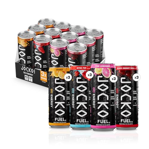 Jocko Fuel GO Energy Drinks, Best Sellers Variety Pack, 12 oz | 12 Pack