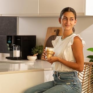 Cecotec Macchina da Caffè Superautomatica Cremmaet Compactccino Black Silver. 1450W, Superautomatica, 19 Bar, Thermoblock, Serbatoio Caffè 150g, Serbatoio Acqua 1,1L, Pulizia Automatica