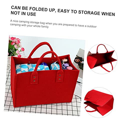 SEWOART 1 Peça Saco De Armazenamento De Lenha Sacola De Lona Bolsa De Feltro Para Lenha Bolsa De Fer