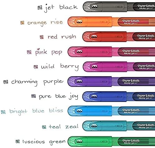 Newell Brands 10x Paper Mate InkJoy Capped Gel Ink Pens Assorted Colours 0.7mm Medium Point Nib Tip Adult Colouring Set (Berry) - Image 3