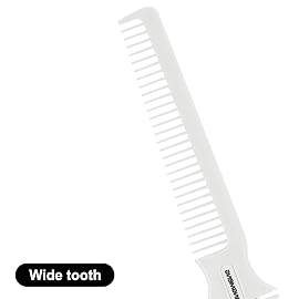 BANGMENG Hair Trimmer With Split Ends Razor - 2 Pieces For Thin & Thick Hair Cutting and Styling: Dense & Wide Teeth Combs, Double-Edge Blades