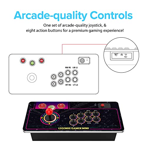 Legends Gamer Mini Stick Arcade sans Fil 100 Jeux Inclus [Edizione: Francia] - Controller - Immagine 2