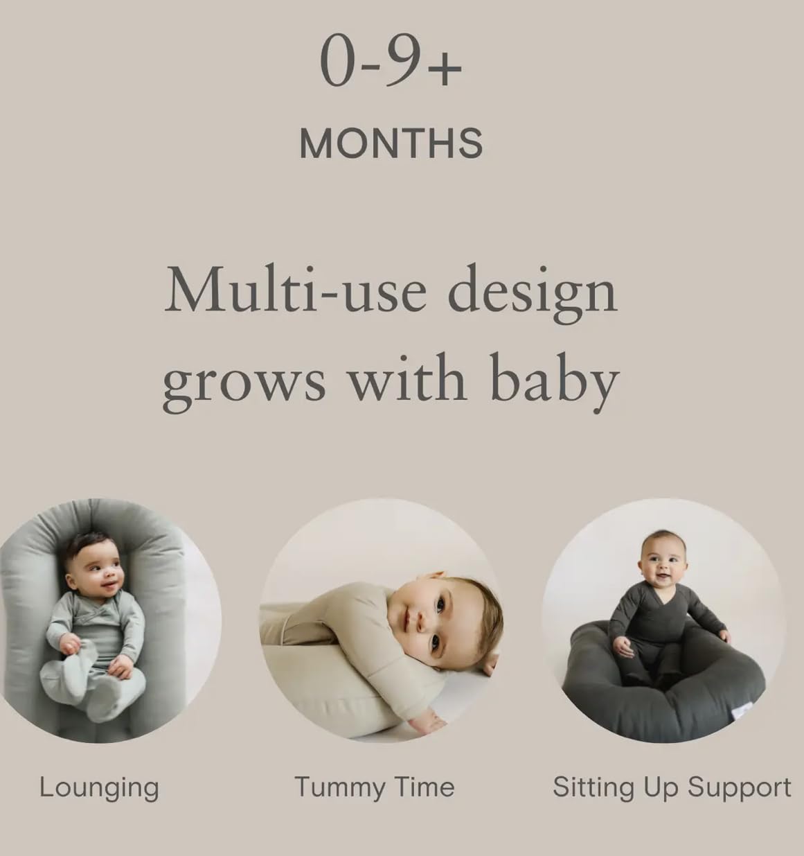 Snuggle Me Organic Bare | Baby Lounger & Infant Floor Seat