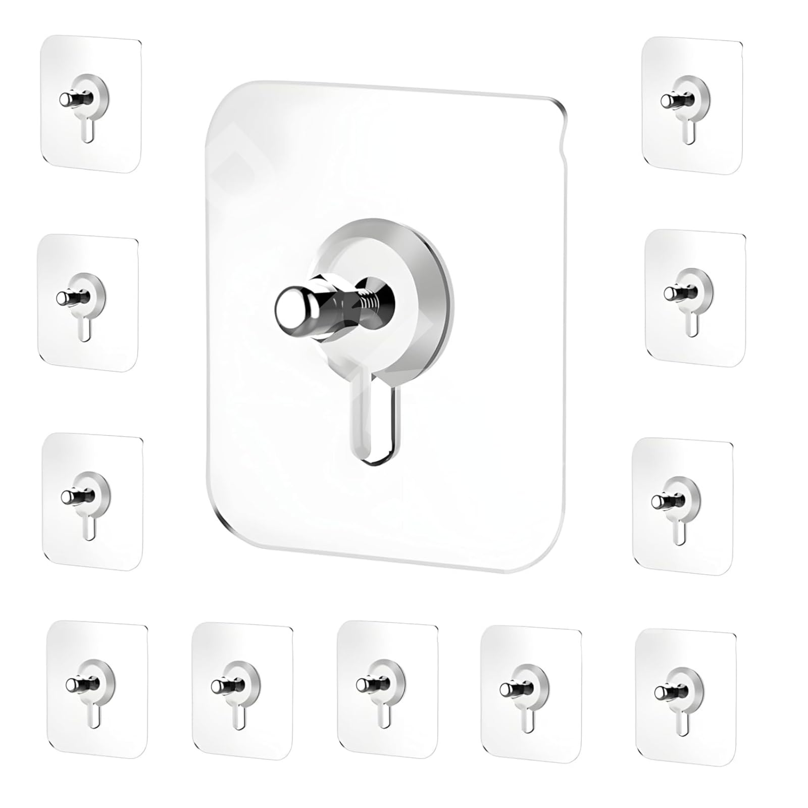 Photo Frame Hooks for Wall without Drilling Self Adhesive Hooks for Wall Heavy Duty Strong Nail Free for Hanging Photo Frame/Wall Clock/Kitchen Accessories Items (Nail Hook, 5 Pack)-image-36