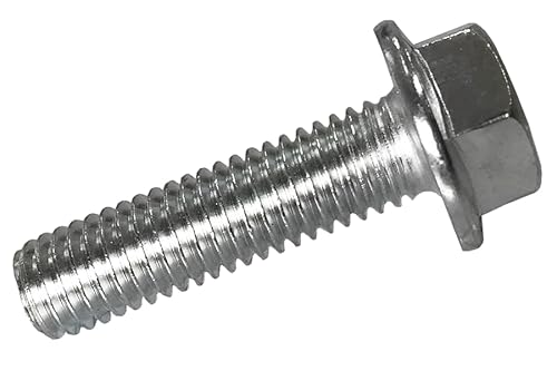 Kutlu Deutschland GmbH M8x30mm Linksgewinde Sicherungsschrauben Konterschrauben mit Flansch, Silber, Zink, Schrauben, Bolzen