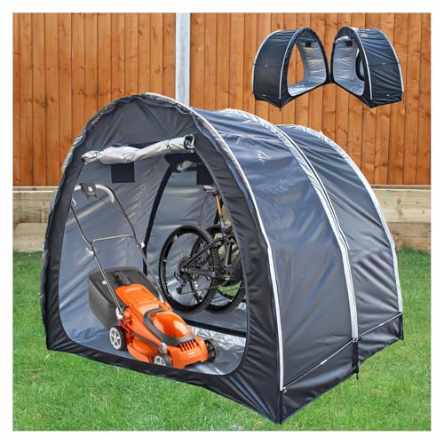 Fxiaobin 2 PCS Box Biciclette può Essere Giuntato Garage Moto per Esterno con Tessuto Oxford 210D PU4000 Impermeabile Box per Moto da Esterno Capannone per Esterno,Black