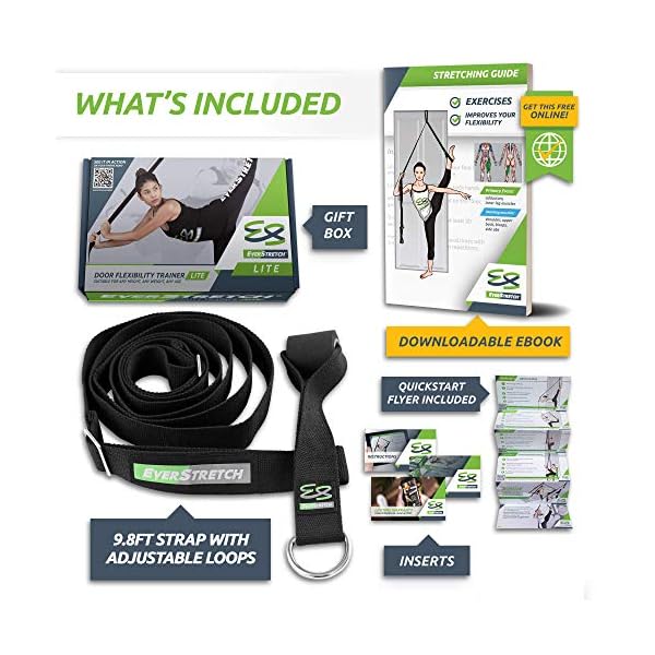 EverStretch-Leg-Stretcher-Get-More-Flexible-with-The-Door-Flexibility-Trainer-LITE-Premium-Stretching-Equipment-for-Ballet-Dance-MMA-Taekwondo-Gymnastics-Your-own-Portable-Stretch-Machine EverStretch Leg Stretcher LITE: Get Flexible with Over The Door Flexibility Trainer | Stretching Equipment for Ballet, Dance, Martial Arts, Cheerleading & Gymnastics | Your Portable Split Machine