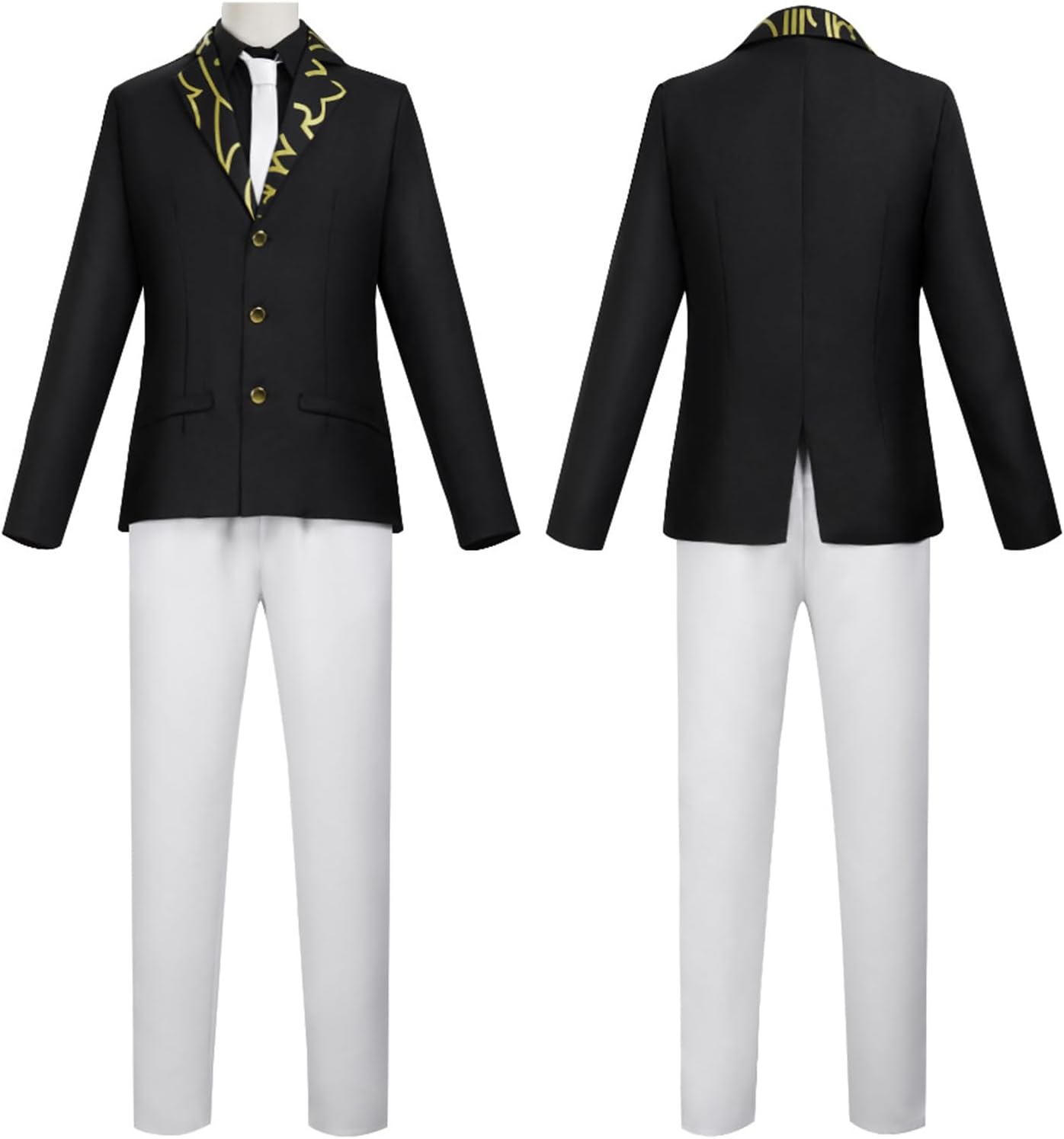 Muzan Costume Male Outfit Jacket White Hat Halloween Full - Image 2