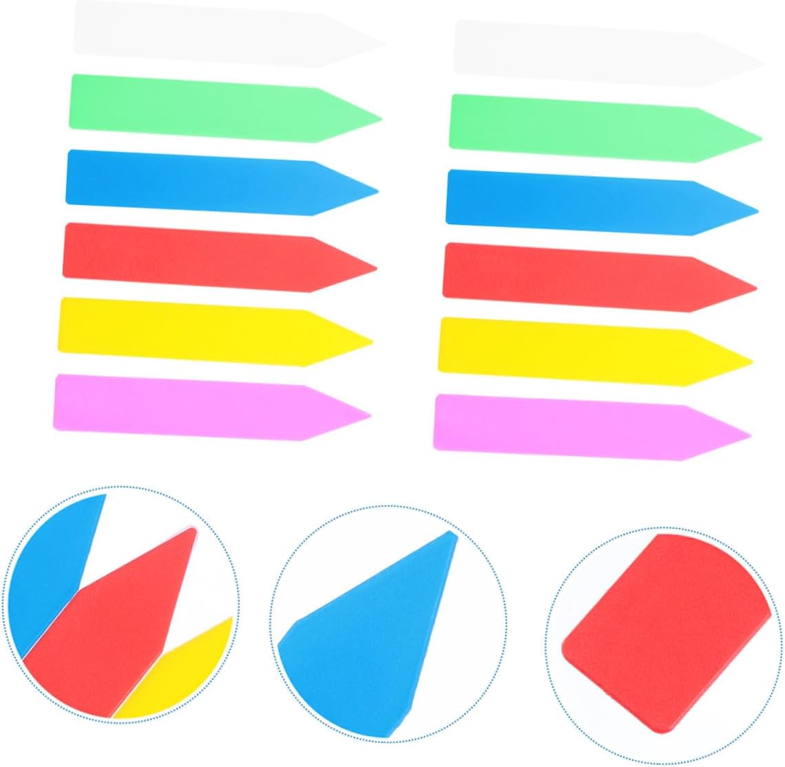 600pcs Multi-Color Plastic Plant Labels Stakes for Gardening, Waterproof Small Plant Tags 10x1.8cm, Suitable for Outdoor Garden, Flower Pots, Herb and Succulent Markers