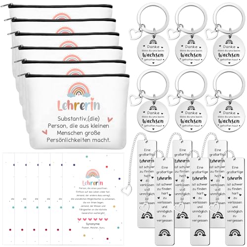 Cadeau de maîtresse pour la fin d'année avec trousse en toile et carte