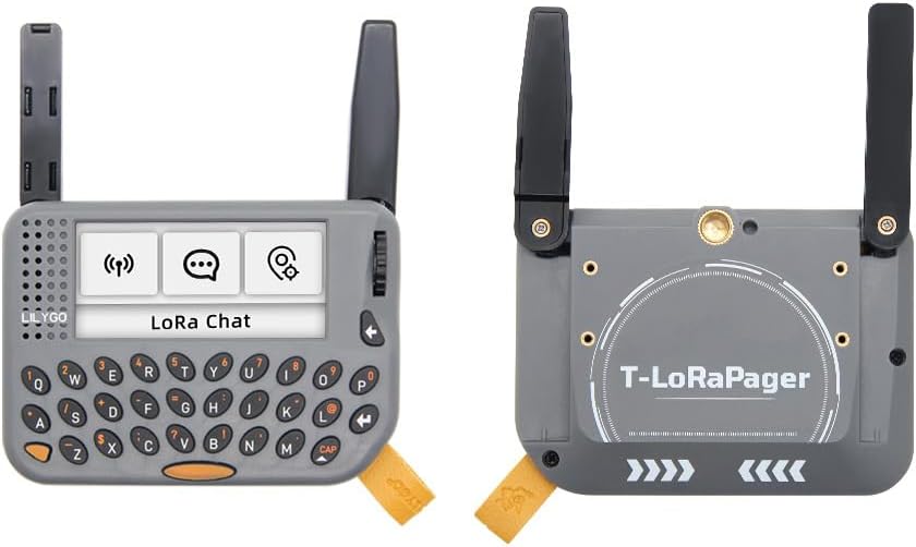 T-Lora Pager ESP32 LoRa NFC RTC Al Smart Sensor TTGO Development Board with 2.3 Inch IPS LCD (433 MHz Meshcore Firmware)