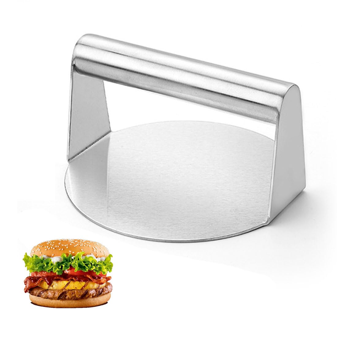 Stainless Steel Burger Press,Smash Burger Press,5.51-Inch,Heavy-Duty,Round Hamburger Patty Maker Mold,Perfect for Flat Top Griddle Grill Cooking Steak