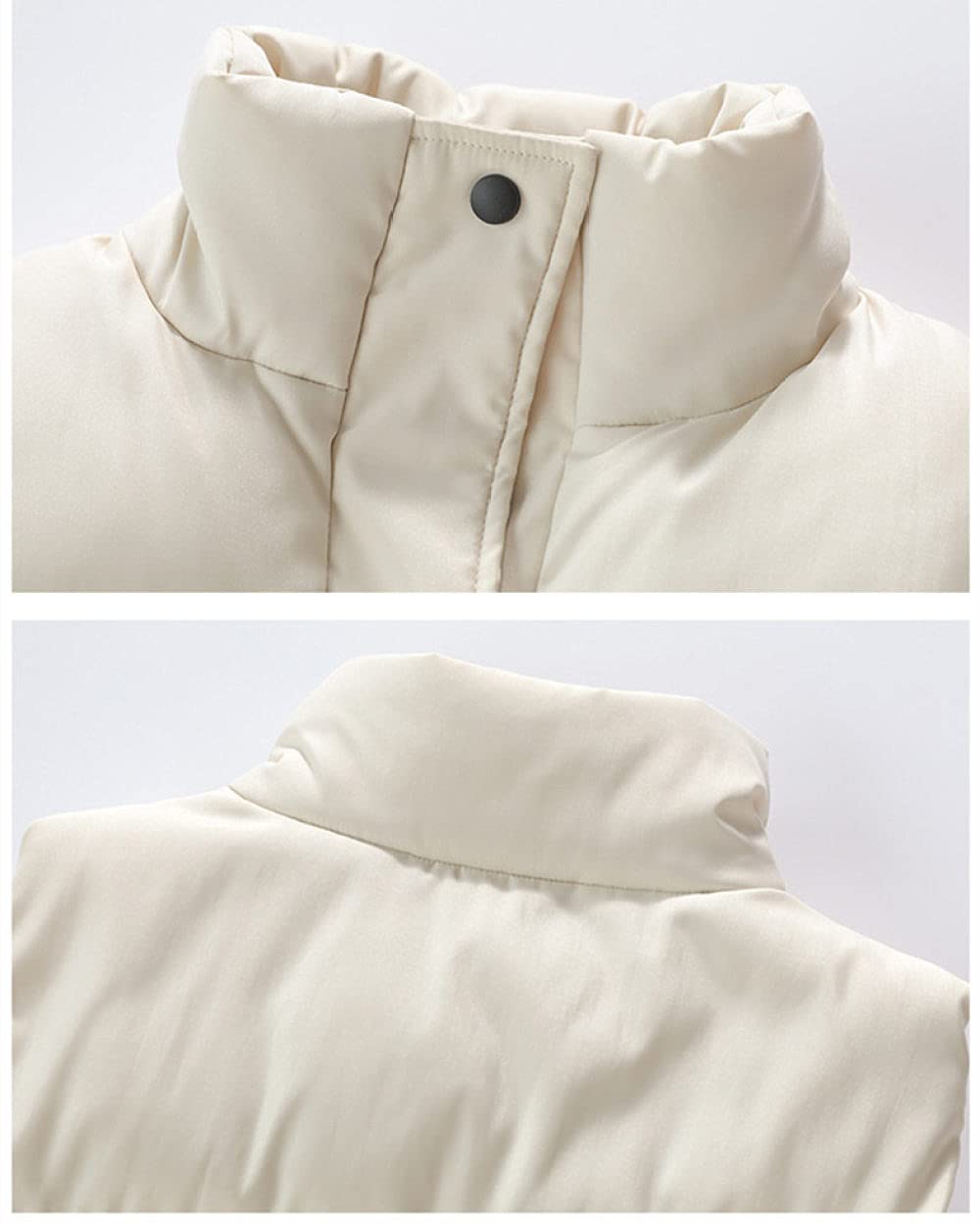 Chalecos Exteriores Para Mujer,Weste Damen Chaleco Acolchado Ligero Cuello Alto Chaleco Naranja Cálido Acolchado Casual Steppweste Abrigo De Invierno Sin Mangas Para Mujer Adolescente Oficina Depor