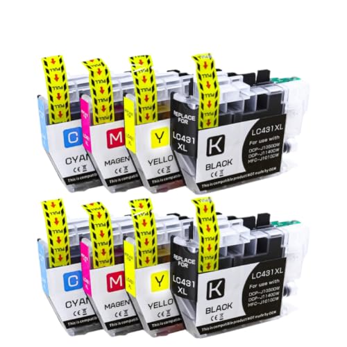 Cartouche d'encre sans bavure LC431XL pour résoudre les impressions ternes sur MFC-J1010DW