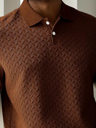 Image of Trillion Jaqquard Men's Polo T Shirt for Men (Polyester Blend | Regular Fit)